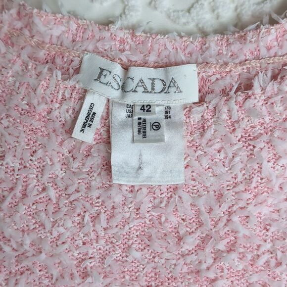 Escada 🩷 Woven Textured Lightweight Sweater - Picture 3 of 12